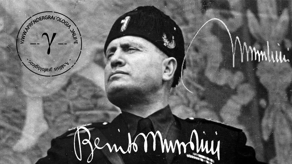 Firma de Benito Mussolini