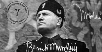 Firma de Benito Mussolini