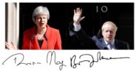 Firma de Boris Johnson y Theresa May