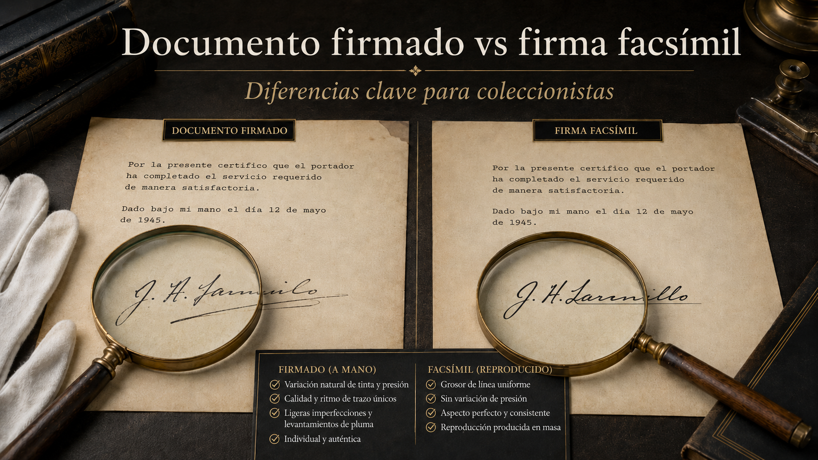 Firma facsímil y firma manuscrita: diferencias de tinta, presión y trazo