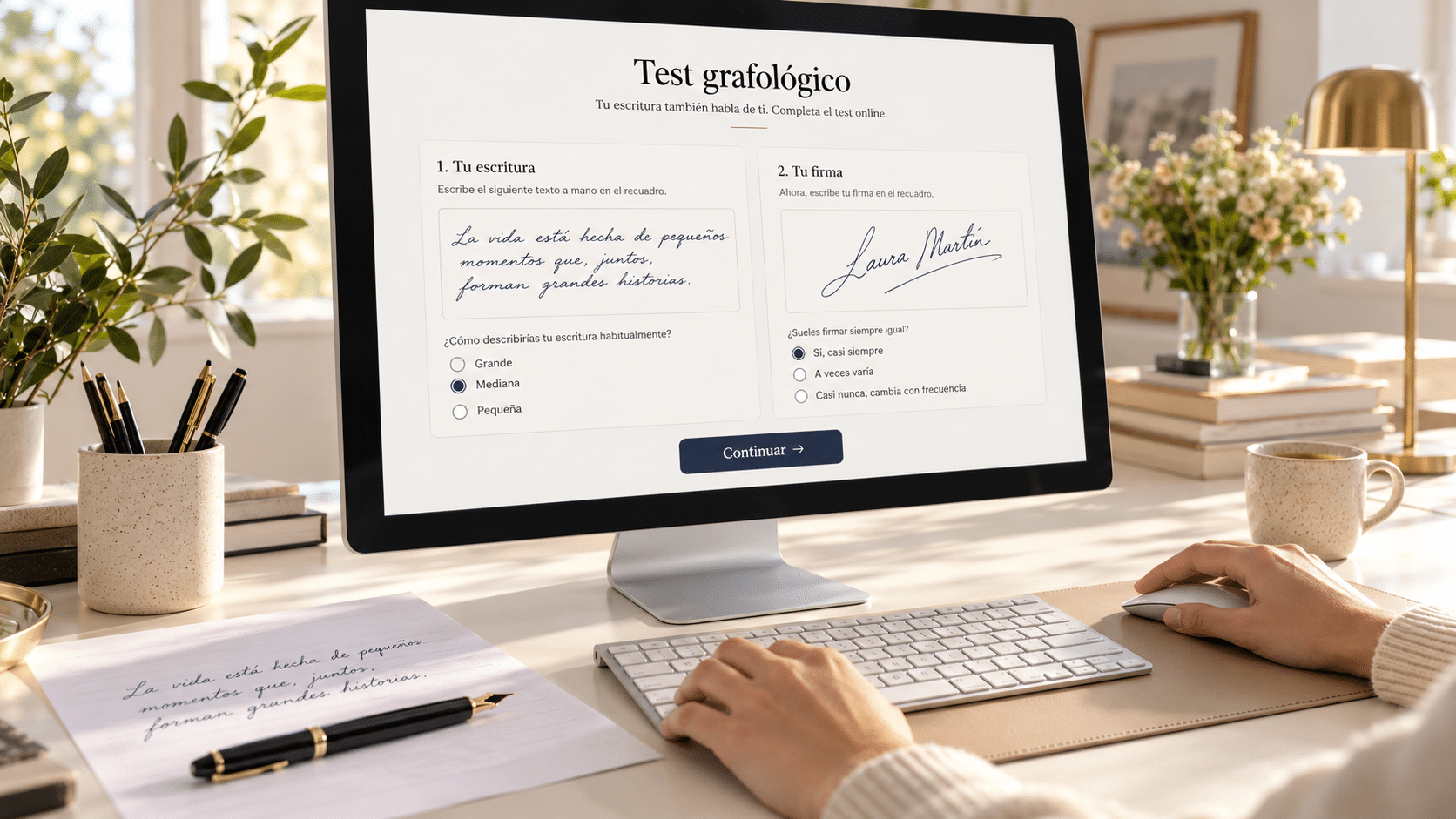 Test grafológico online con firma manuscrita Test grafológico gratis de firma y escritura